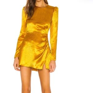 Krisha Yellow Gold Mini Dress